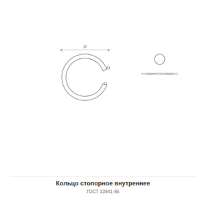 Кольцо стопорное внутреннее ГОСТ 13941-86 — чертёж